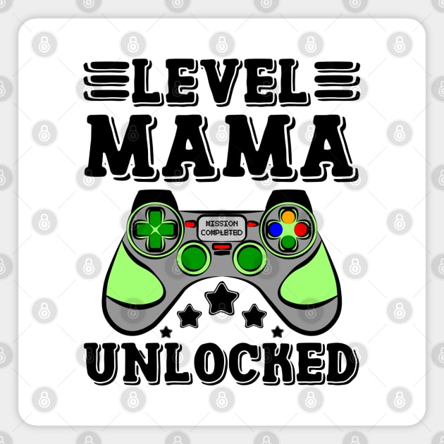 Promoted To Mama Level Unlocked Gamer Gaming Magnet by ZNOVANNA